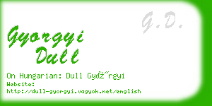 gyorgyi dull business card